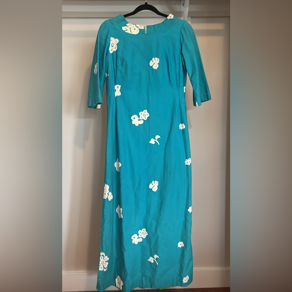 Elegant Teal Floral Dress